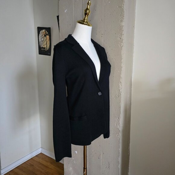 J. Crew Petite Schoolboy Sweater Blazer Knit Jacket Single Button Black NWT - Picture 3 of 8